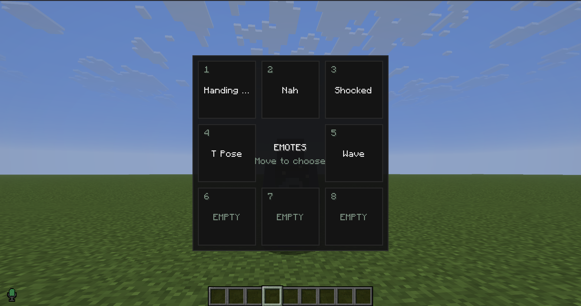 Pawn emotes selector