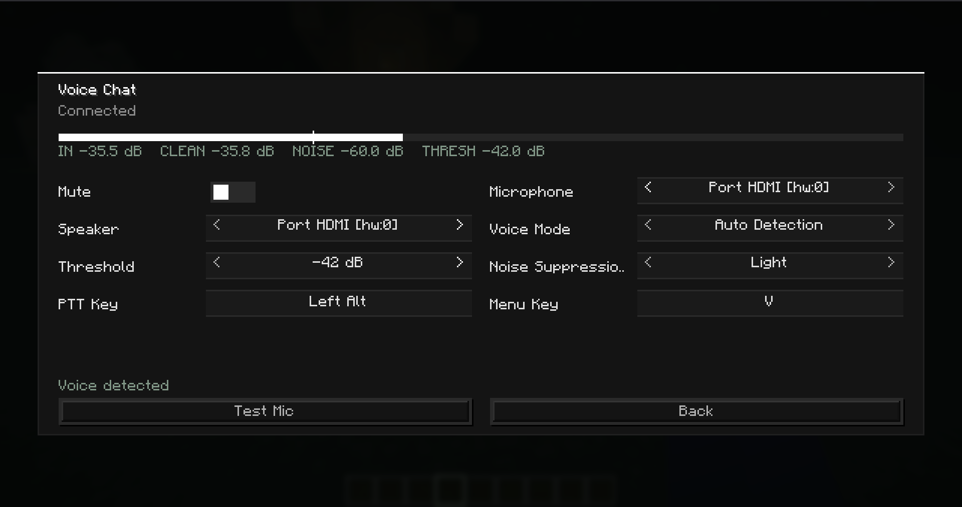 Pawn voice chat menu